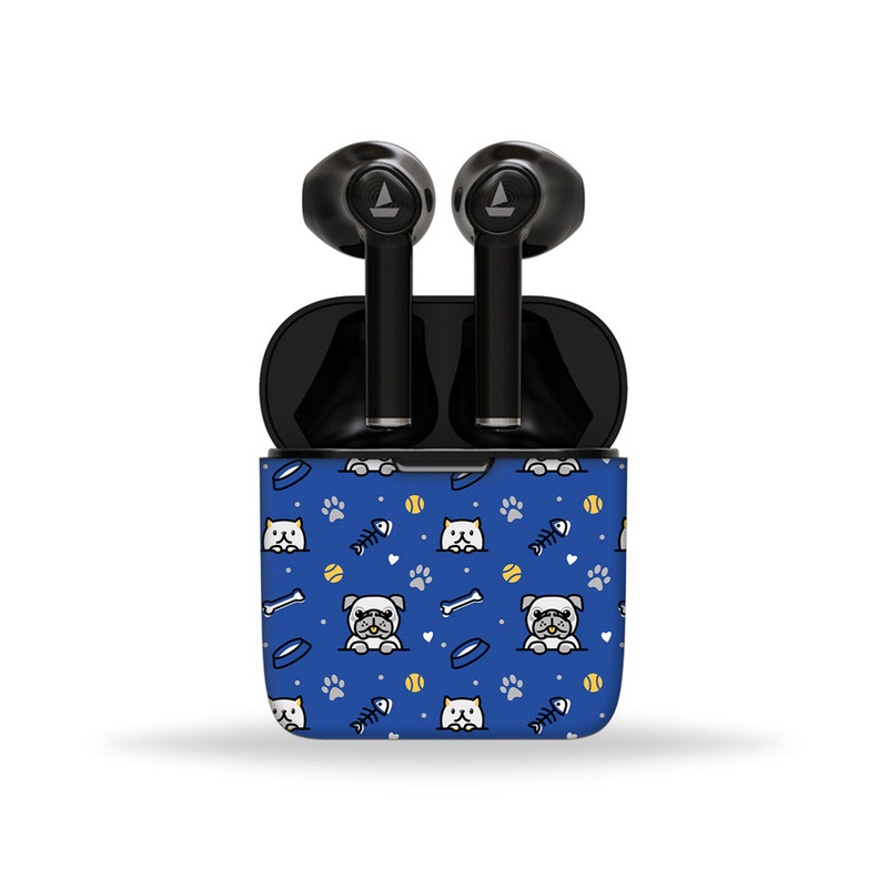 Dog And Cat Pattern By The Doodleist - BoAt Airdopes Skin 131,138,141,161,281 Pro,311,383,408,441