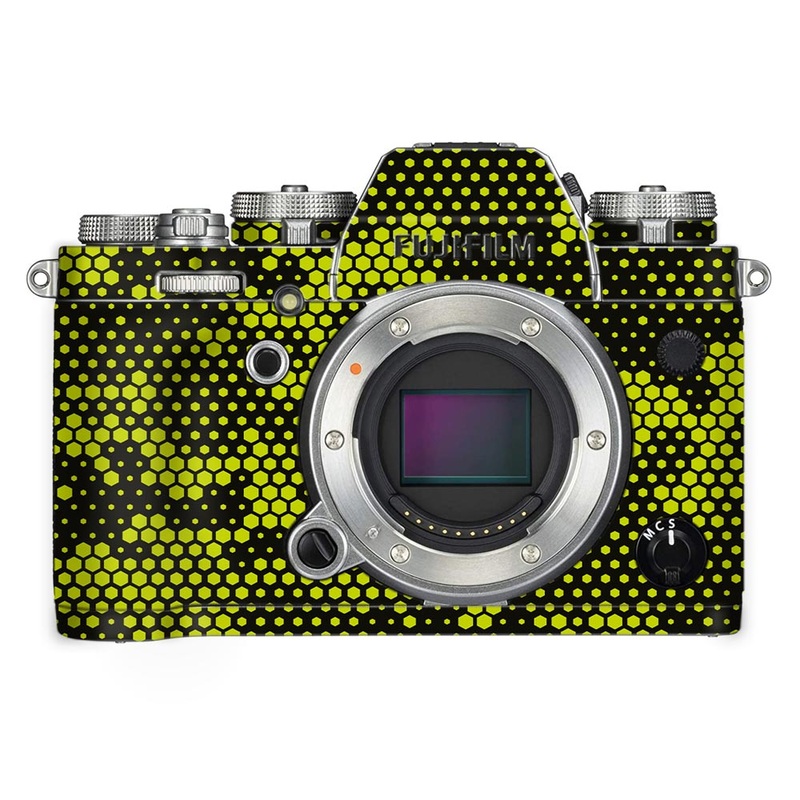 Green Neon Hive Camo - FujiFilm Camera Skin