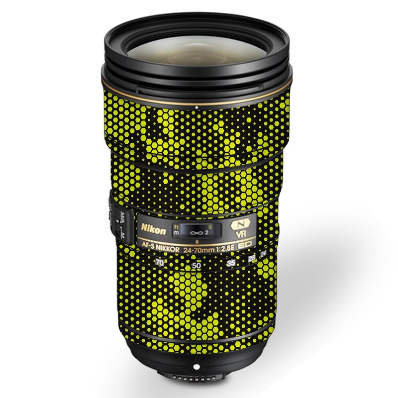 Green Neon Hive Camo - Nikon Lens Skin