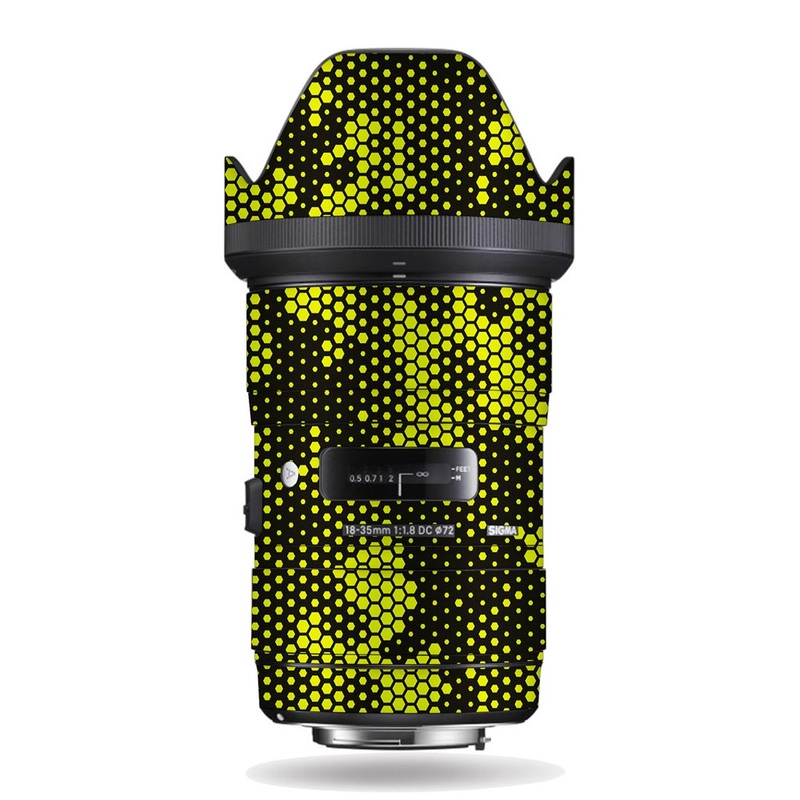 Green Neon Hive Camo - Sigma Lens Skin