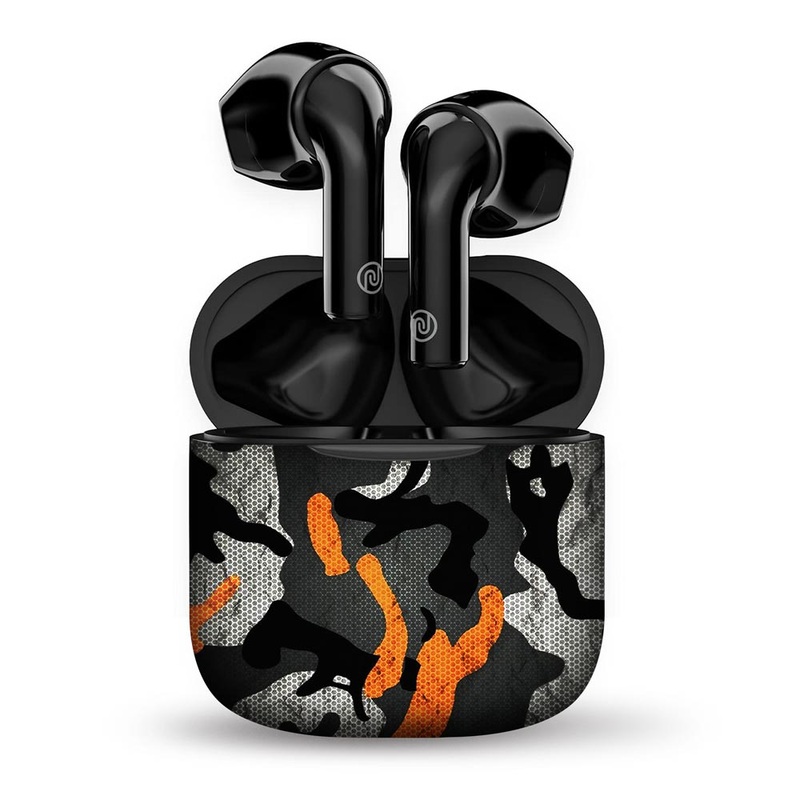 Orange Pattern Camo - Noise Buds Mini Skin