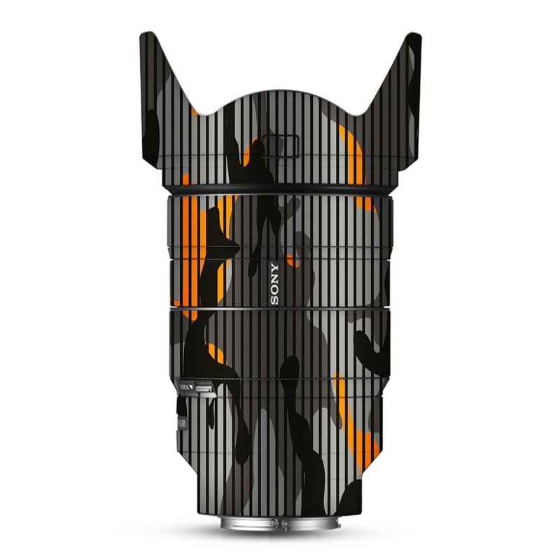 Orange Stripes Camo - Sony Lens Skin