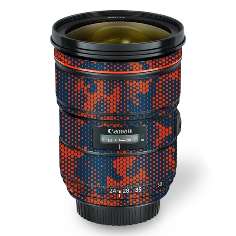 Red And Blue Hive Camo - Canon Lens Skin