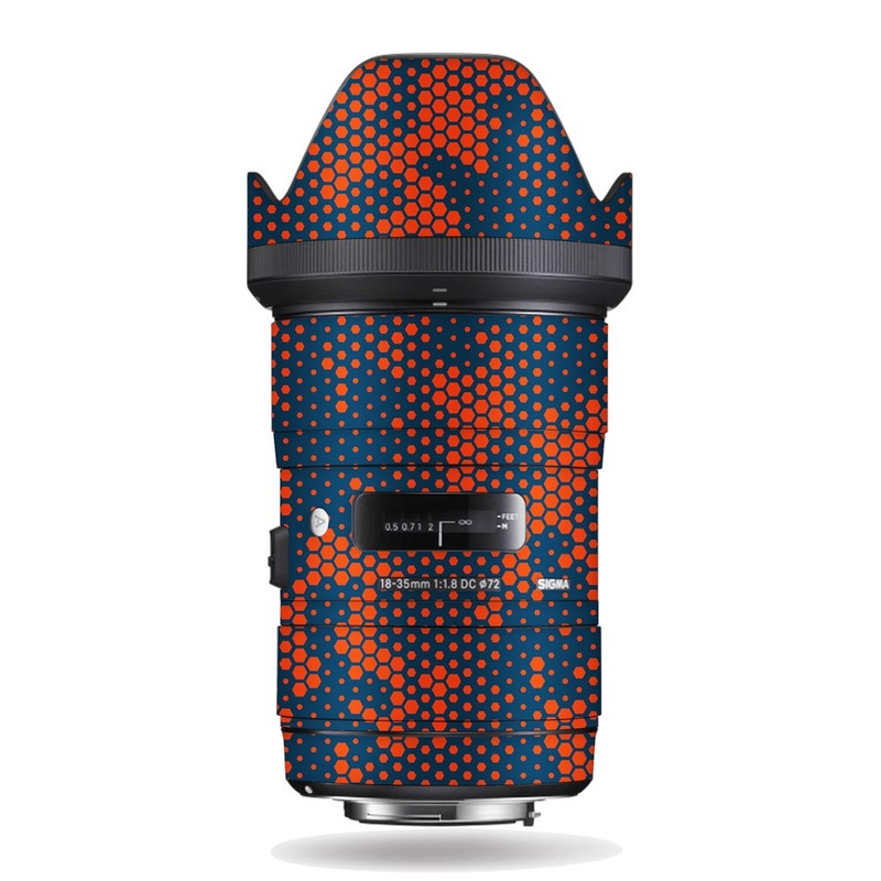 Red And Blue Hive Camo - Sigma Lens Skin