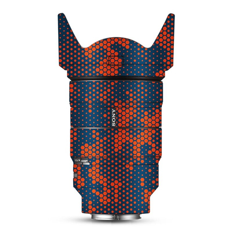 Red And Blue Hive Camo - Sony Lens Skin