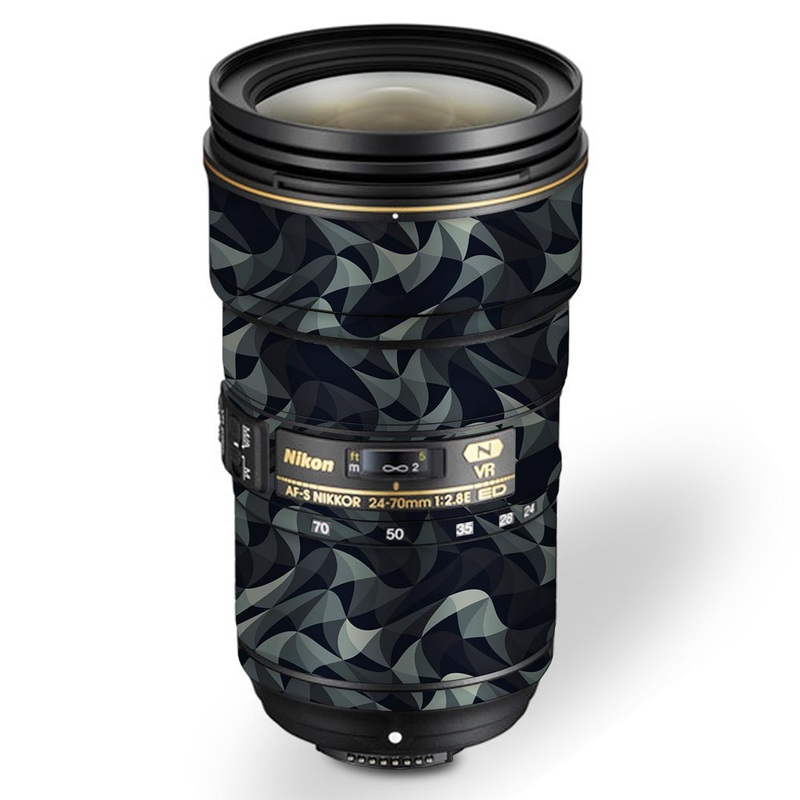 Wave Mosaic Grey Black  - Nikon Lens Skin