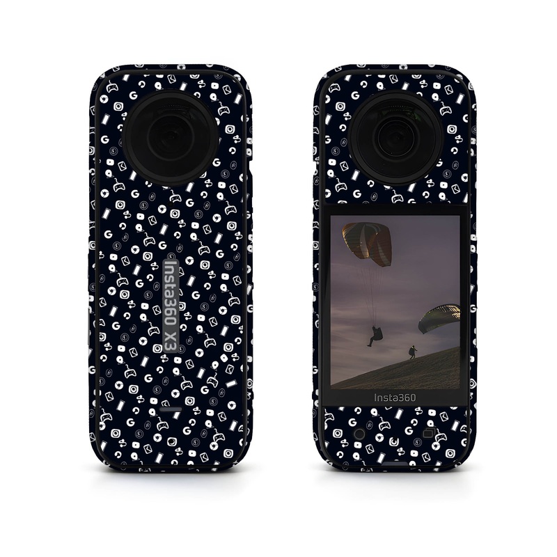 Black Doodle Insta360 Skin