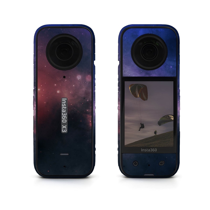 Black Blue Nebula Insta360 Skin