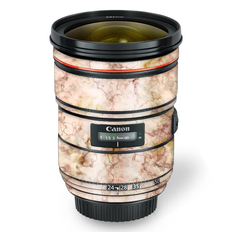 Gold Peach Marble - Canon Lens Skin