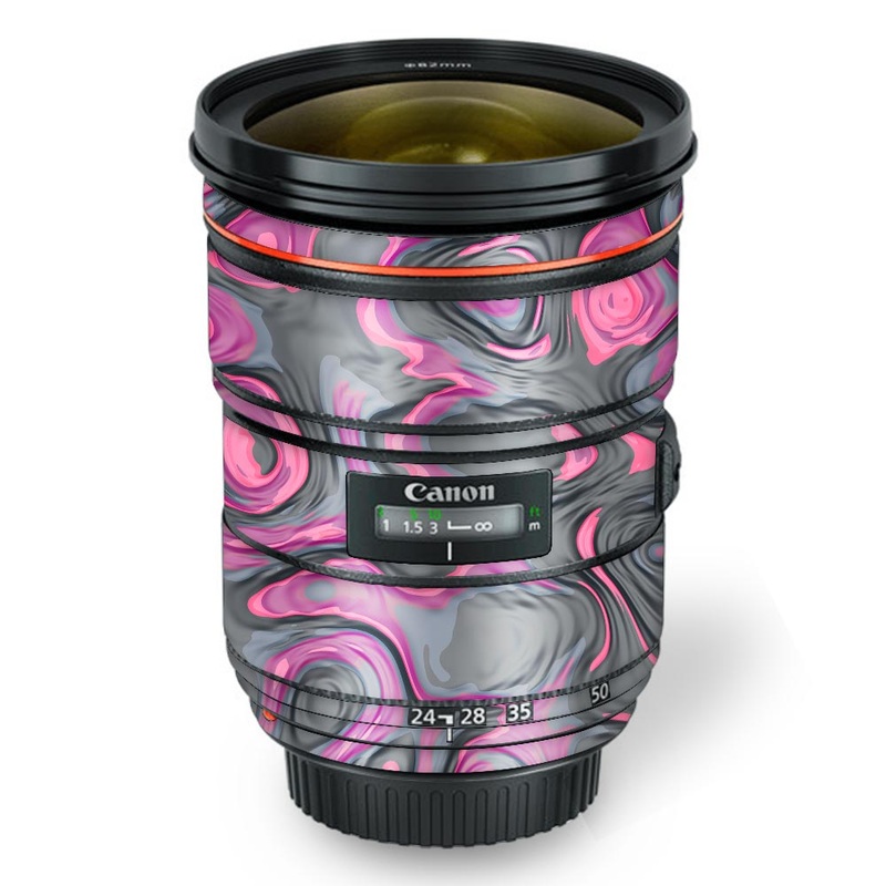 Pink Liquid Marble - Canon Lens Skin