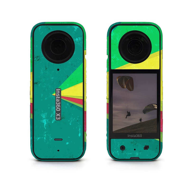 Vintage Green Rays Insta360 Skin