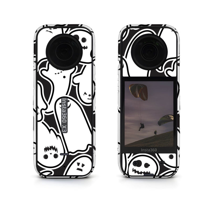 White Halloween Pattern Insta360 Skin