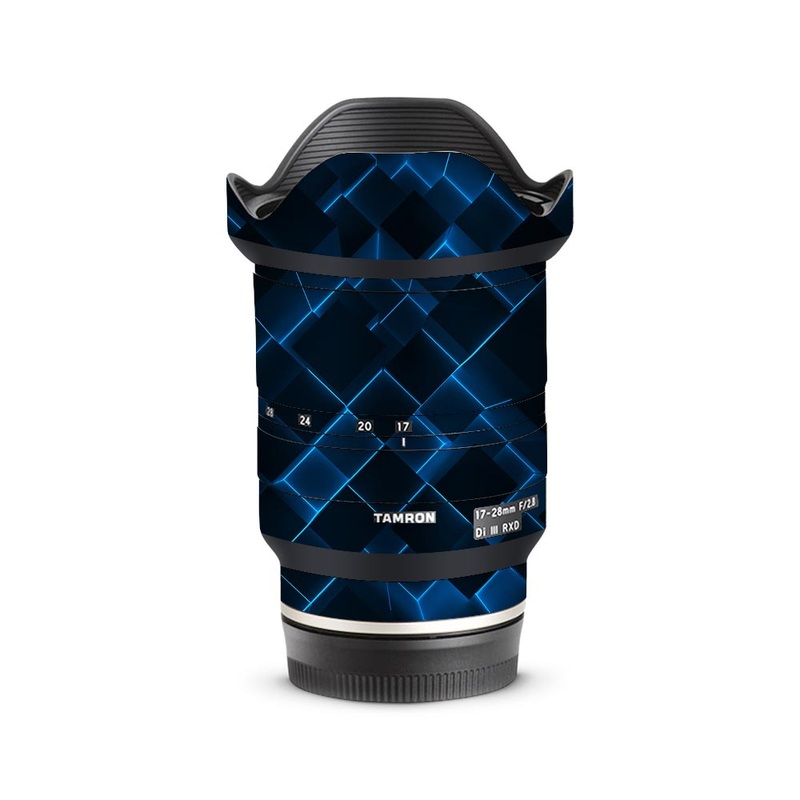3D Cubes Blue - Tamron Lens Skin