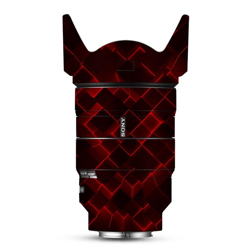 3D Cubes Red - Sony Lens Skin