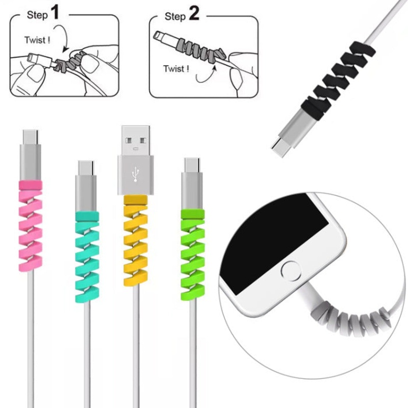 Cable Protector - Silicone - Pack of 4