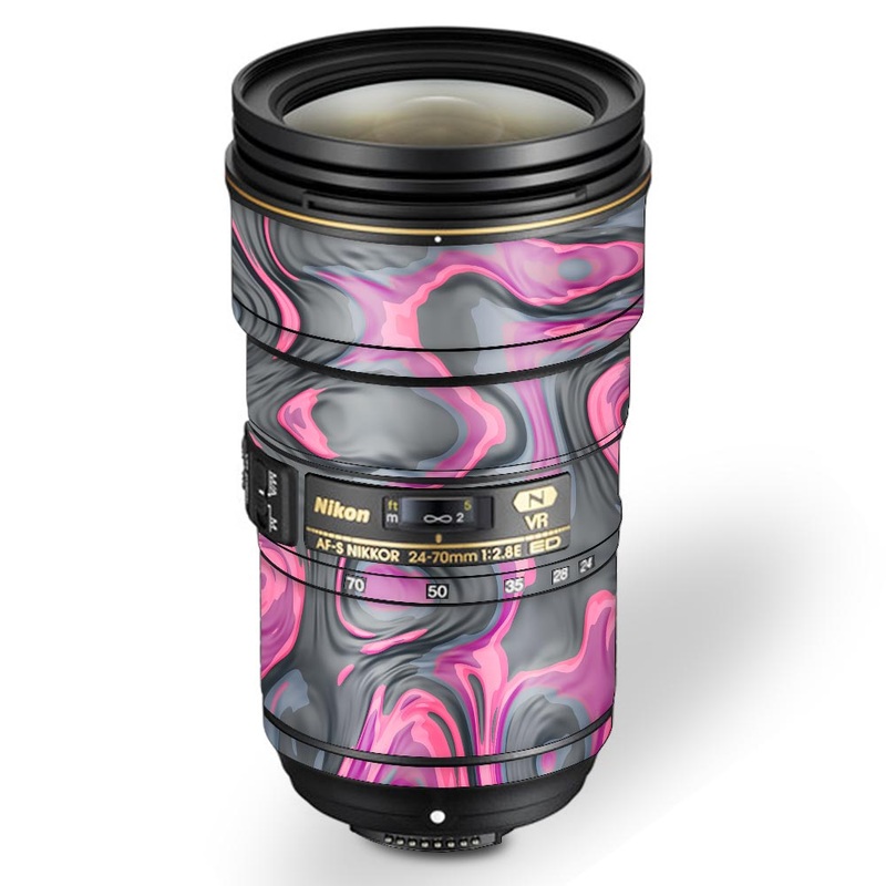 Pink Liquid Marble - Nikon Lens Skin