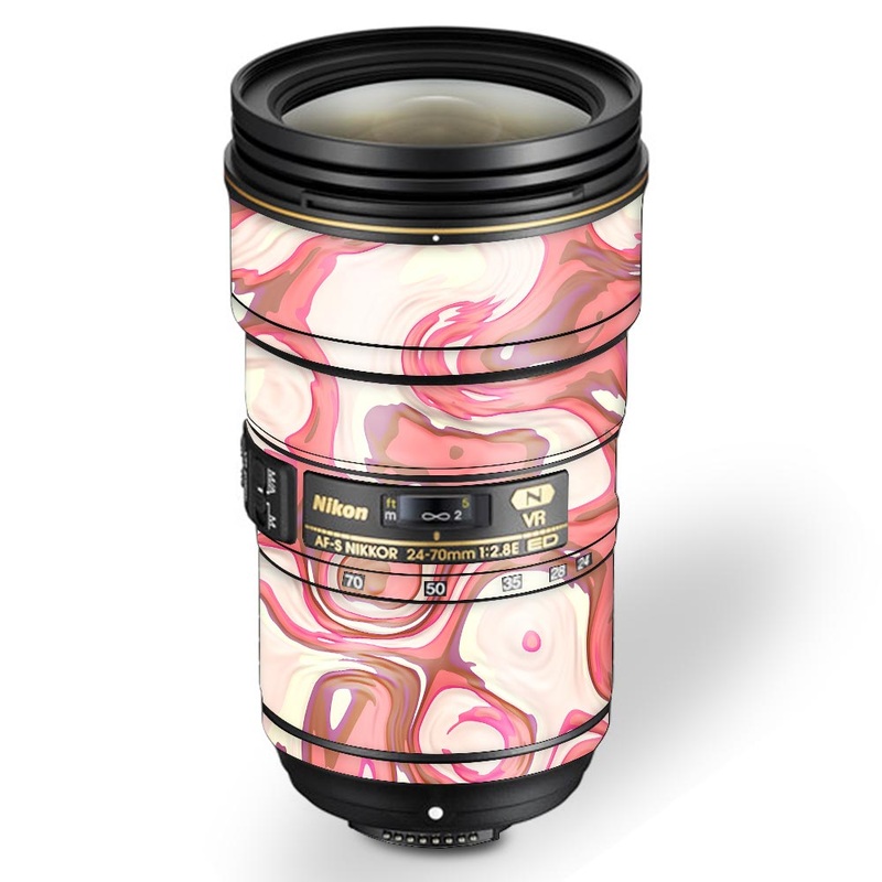 Red Liquid Marble - Nikon Lens Skin