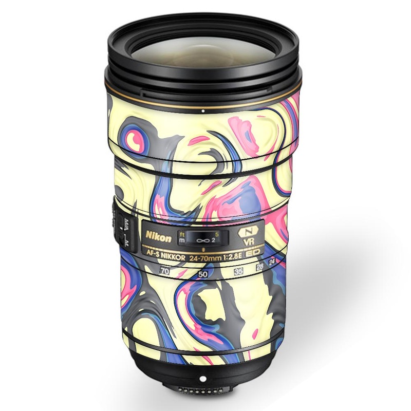 Yellow Liquid Marble - Nikon Lens Skin