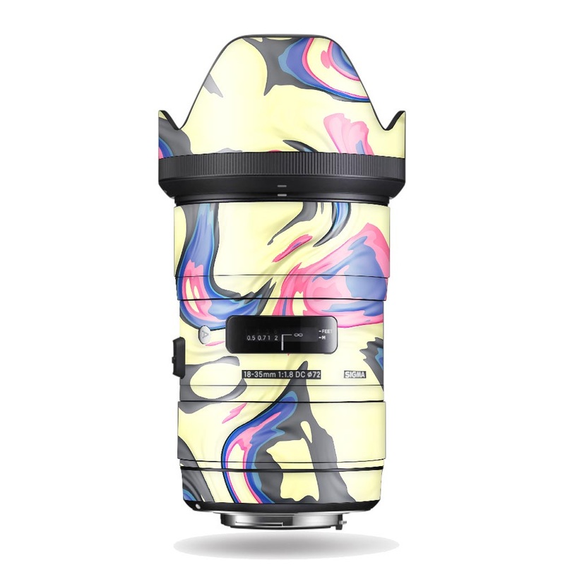 Yellow Liquid Marble - Sigma Lens Skin