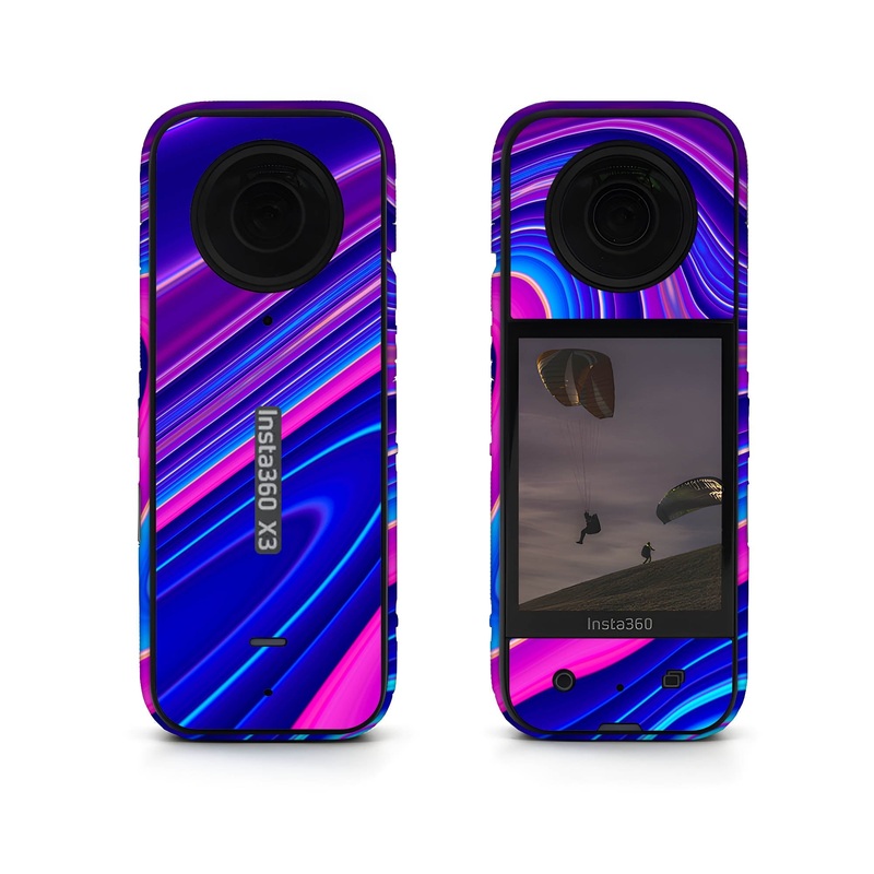 Blue Liquid Marble Insta360 Skin