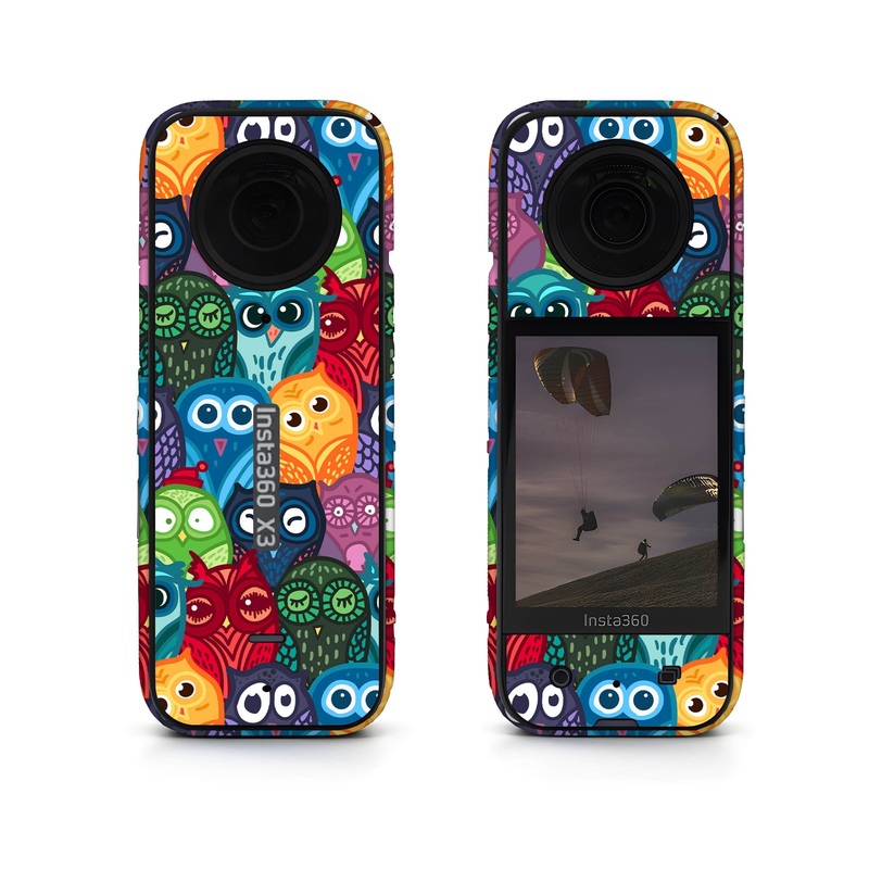 Funny Owl Pattern Insta360 Skin