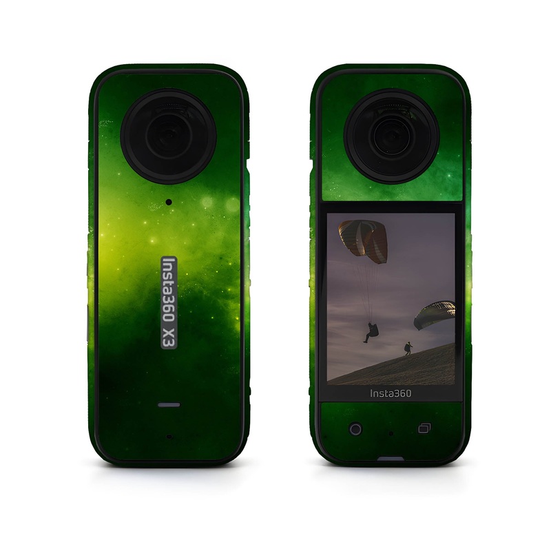 Green Space Nebula Insta360 Skin