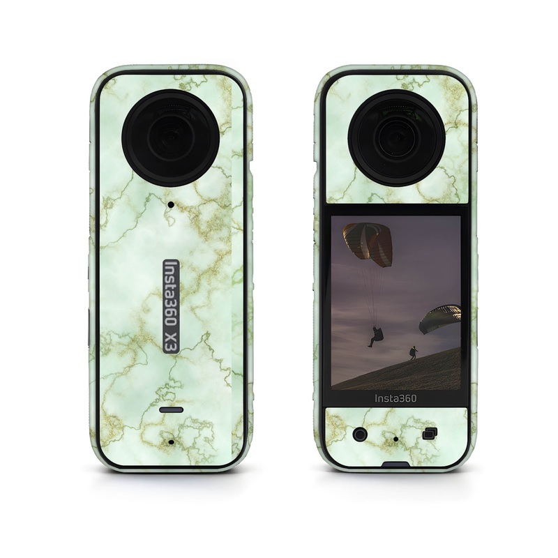 Green Textured Marble Insta360 Skin