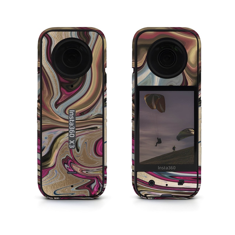 Pink Gold Marble Insta360 Skin
