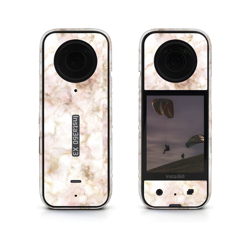 Soft Pink Marble Insta360 Skin