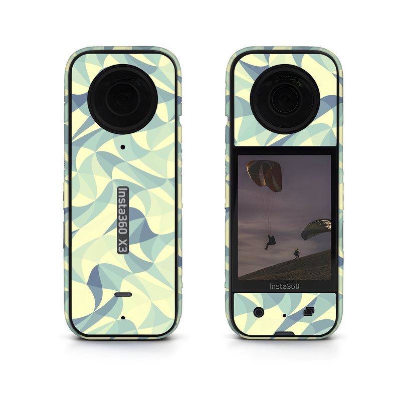 Wave Mosaic Blue Insta360 Skin
