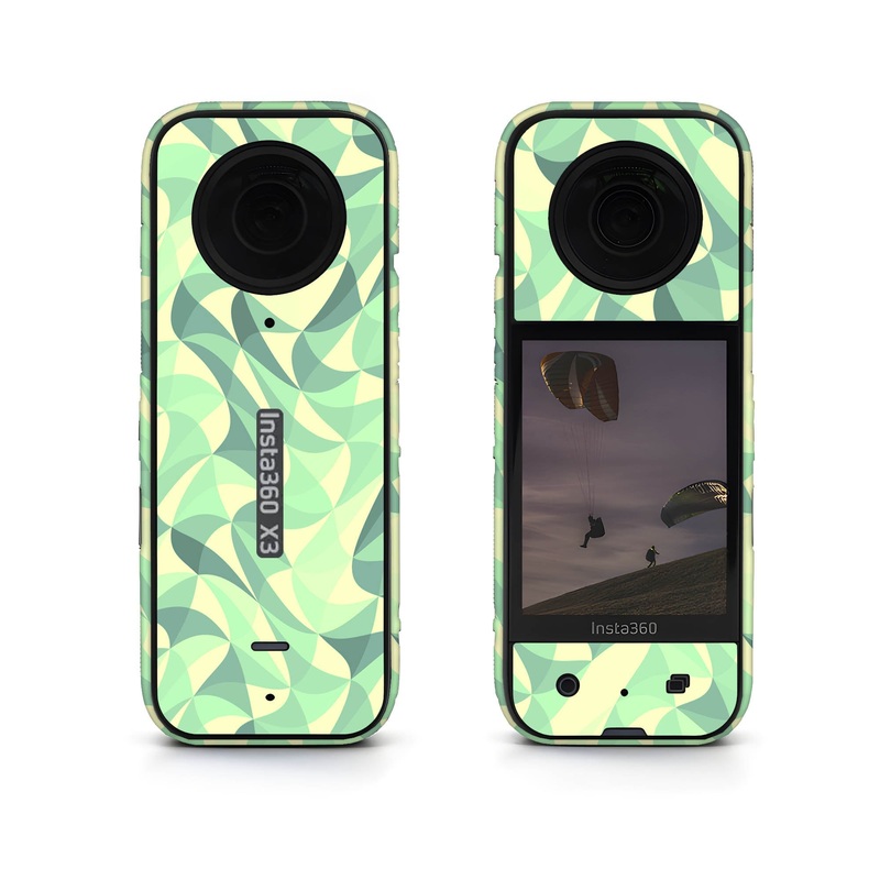 Wave Mosaic Green Insta360 Skin