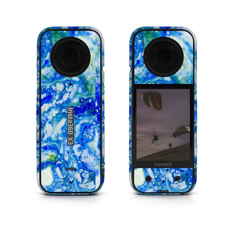 Blue Acid Marble Insta360 Skin