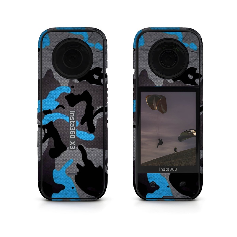 Blue Camo Pattern Insta360 Skin