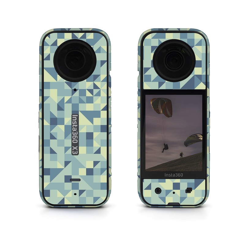 Blue Triangled Background Insta360 Skin