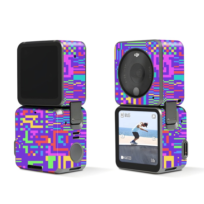 Rainbow Gliched Pattern - Dji Action 2 Skin