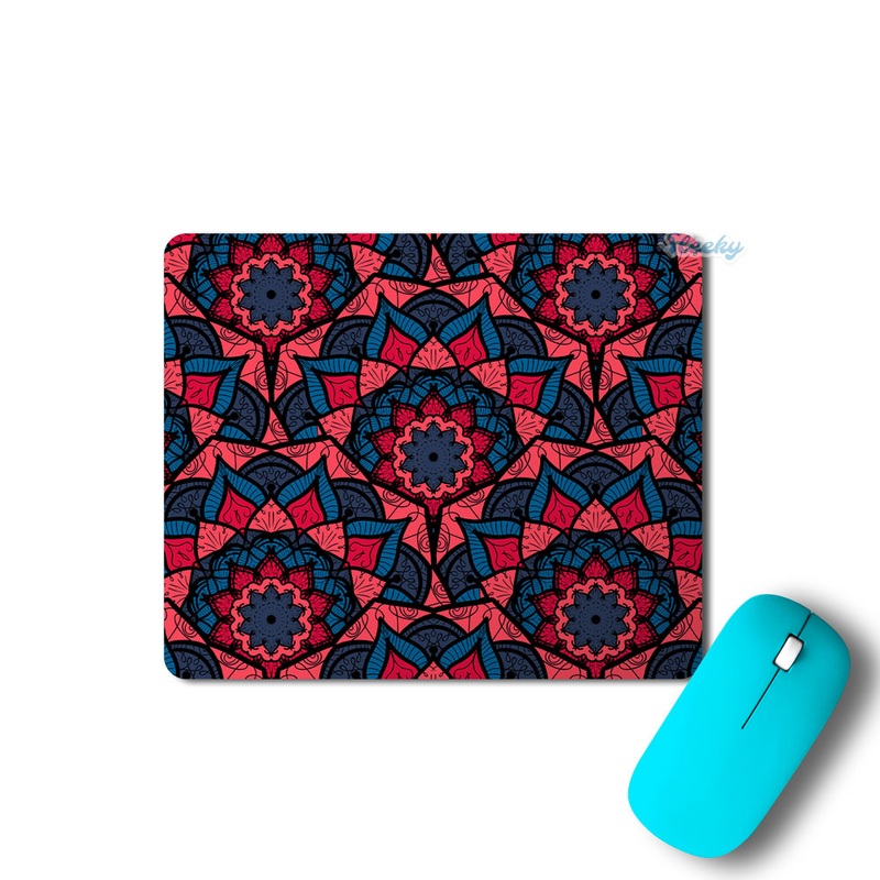 Red Floral Seamless Pattern - Mousepad