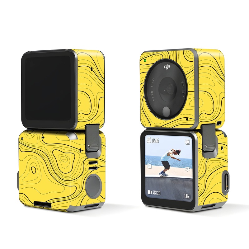 Topographic Yellow Map - Dji Action 2 Skin