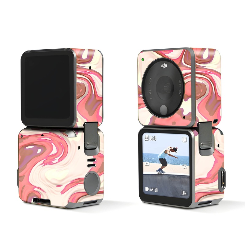 Red Liquid Marble - Dji Action 2 Skin