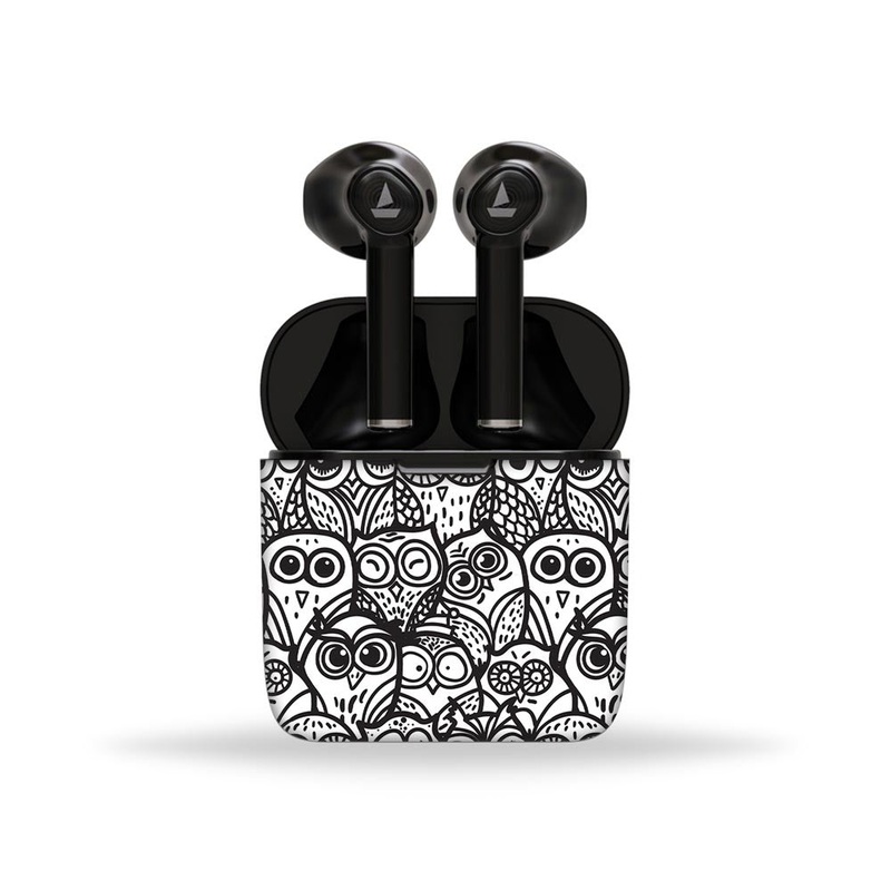 White And Black Owl - BoAt Airdopes Skin 131,138,141,161,281 Pro,311,383,408,441