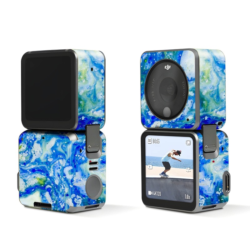Blue Acid Marble - Dji Action 2 Skin