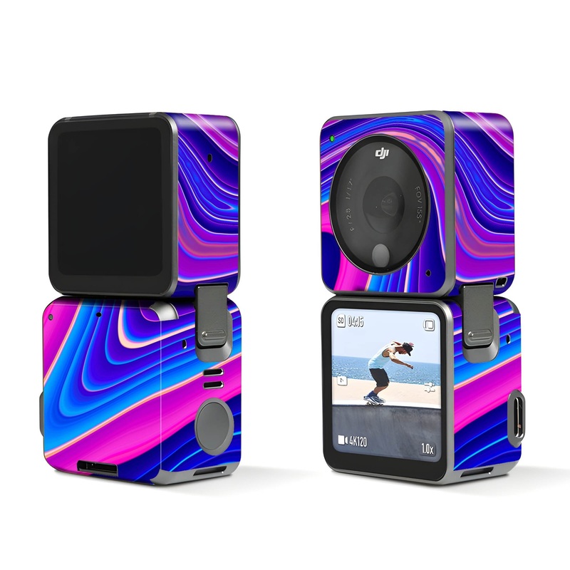 Blue Liquid Marble - Dji Action 2 Skin