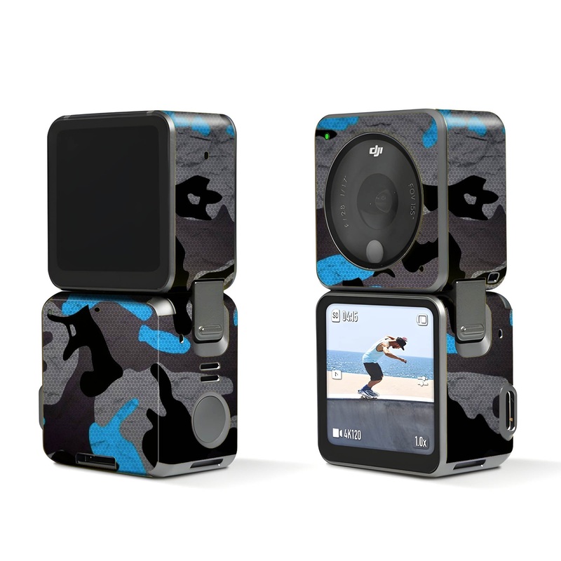 Blue Pattern Camo - Dji Action 2 Skin
