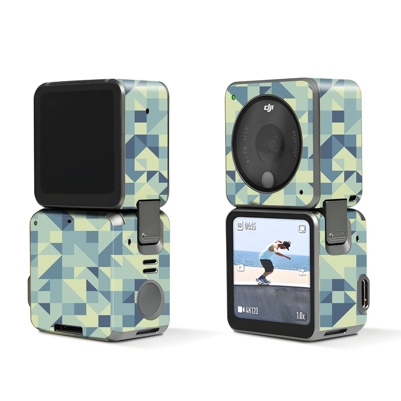 Blue Triangled Background - Dji Action 2 Skin