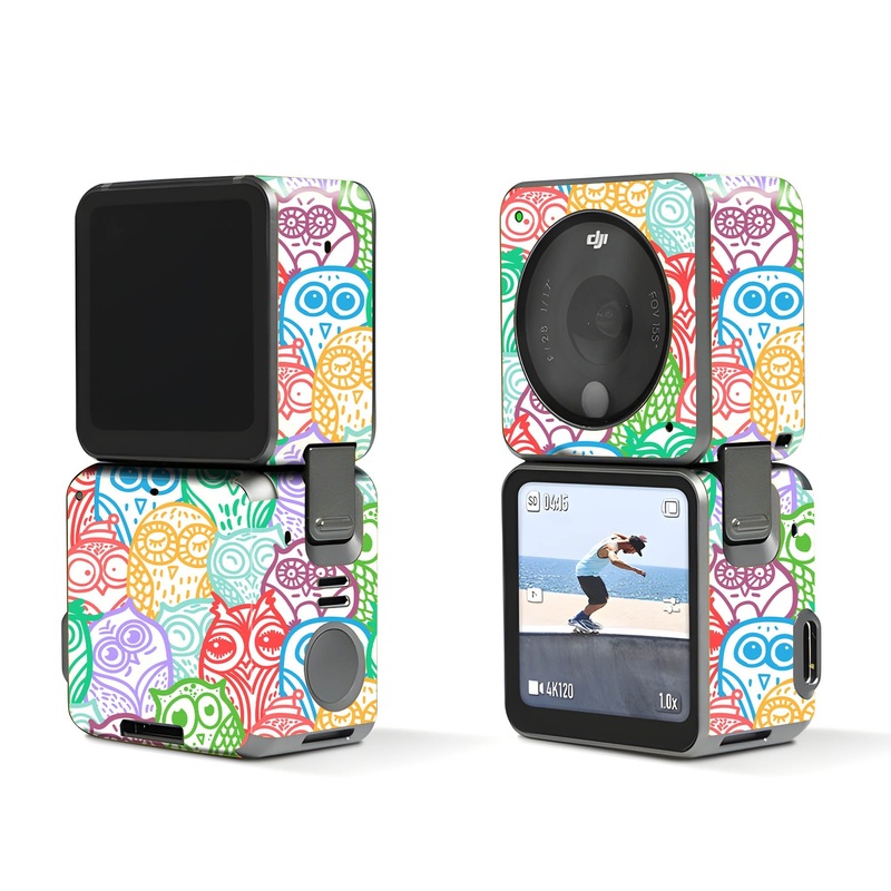 Colorfull Owl Pattern - Dji Action 2 Skin