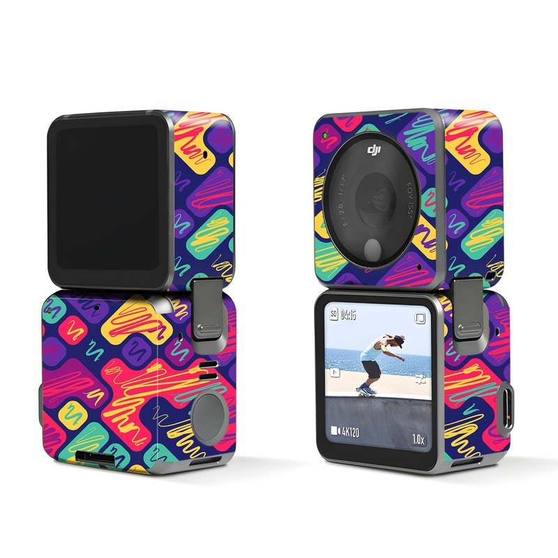 Colorfull Scrimbbled Blocks - Dji Action 2 Skin