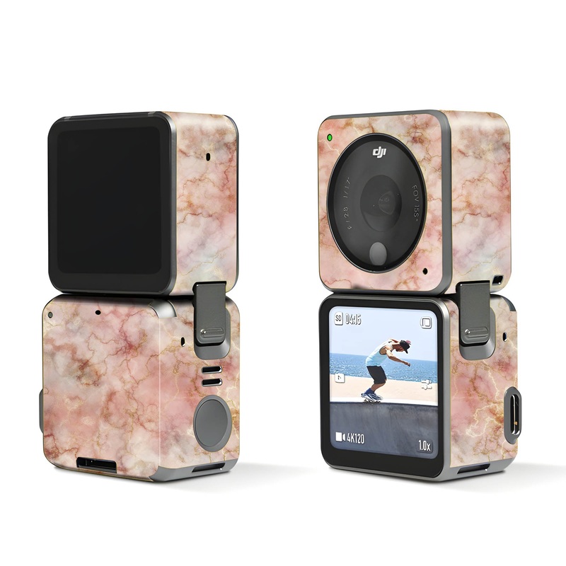 Dusty Pink Marble - Dji Action 2 Skin
