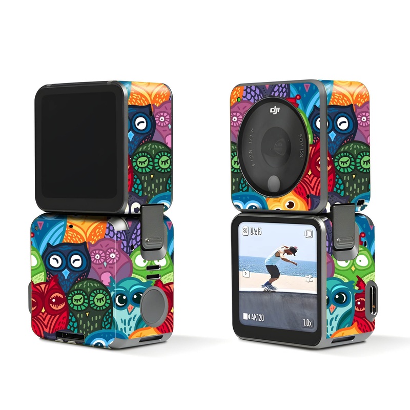 Funny Owl Pattern - Dji Action 2 Skin