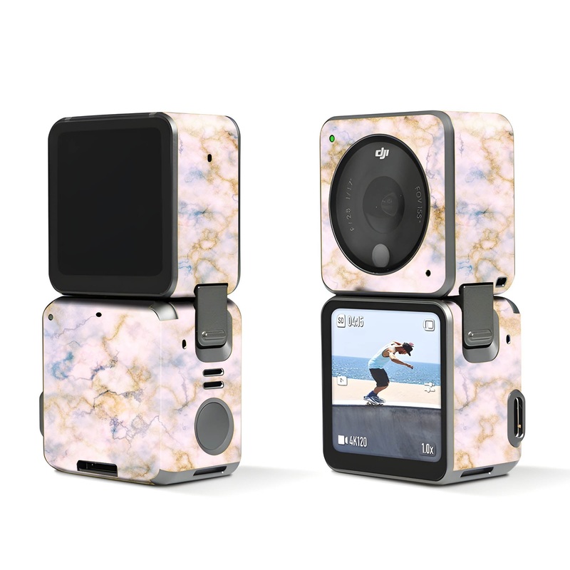 Gold Pink Marble - Dji Action 2 Skin