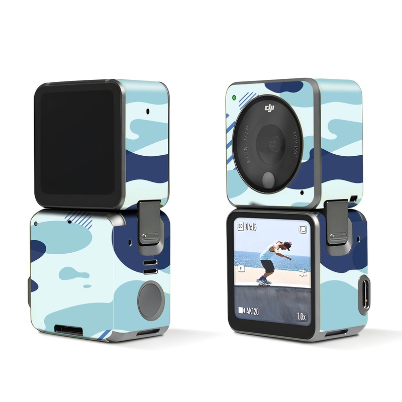 Light Blue Modern Camo - Dji Action 2 Skin
