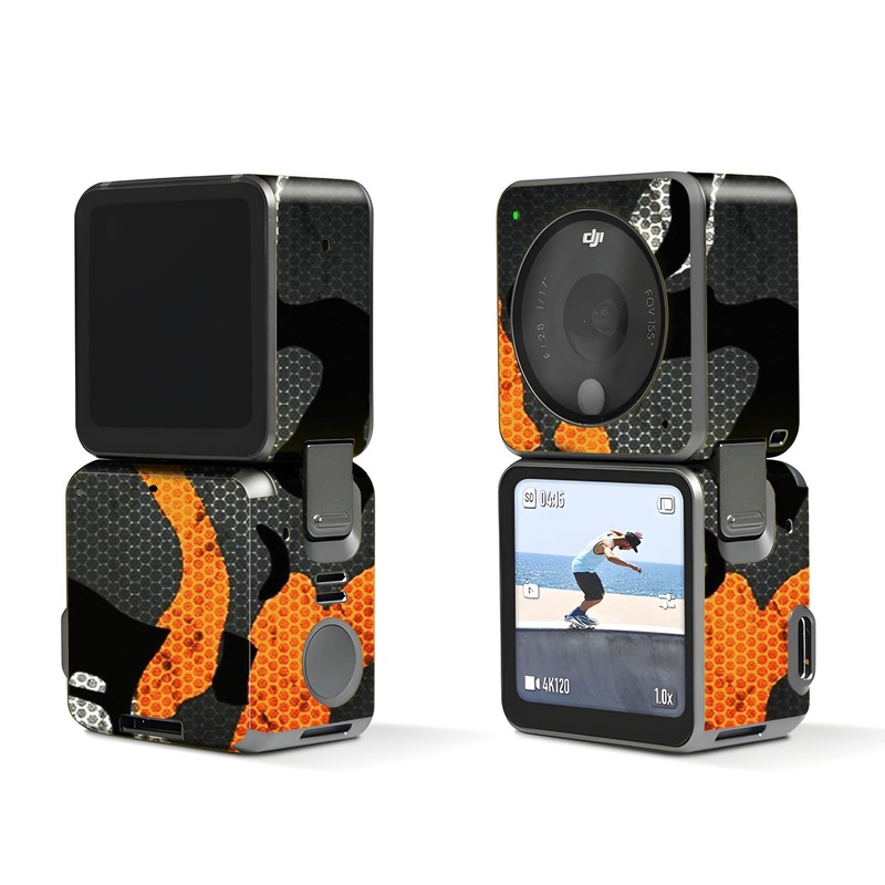 Orange Camo Pattern - Dji Action 2 Skin